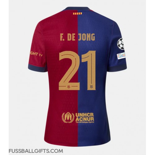 Barcelona Frenkie de Jong #21 Fußballbekleidung Heimtrikot 2024-25 Kurzarm